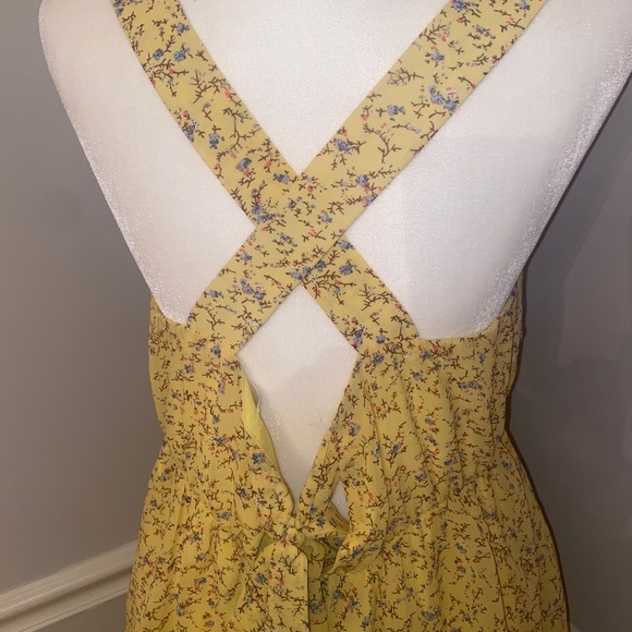 💛🌷yellow tiered midi dress - Picture 4 of 7
